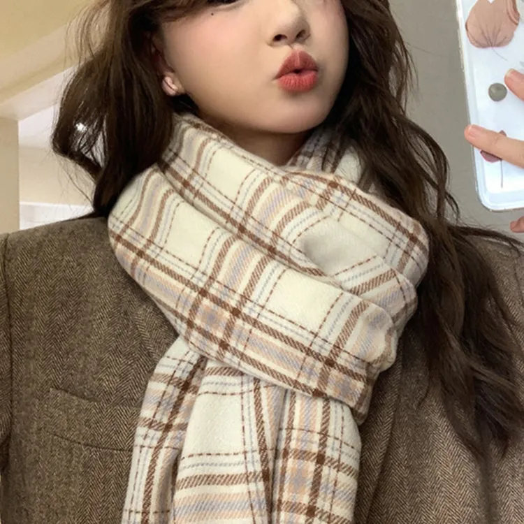 Yalu Polyester Knit Scarves Unisex-1