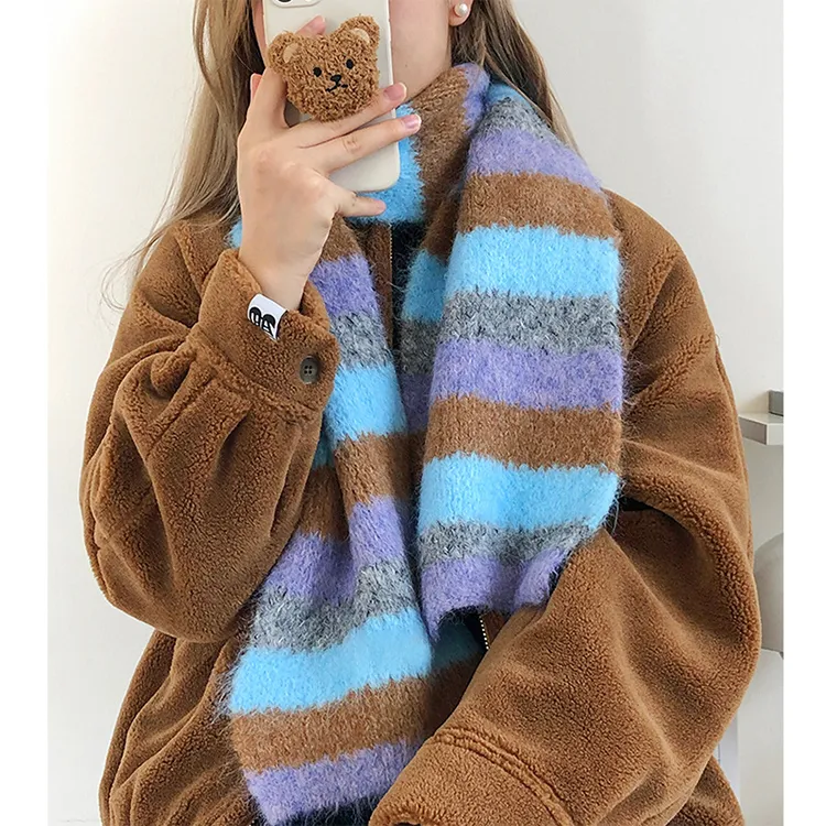 Yalu Polyester Knit Scarves Unisex Gift Box Set-4