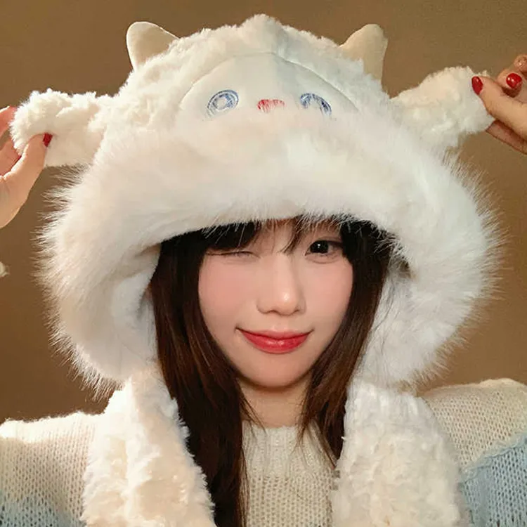 Yalu Polyester Hoods & Plush Hats Unisex-1