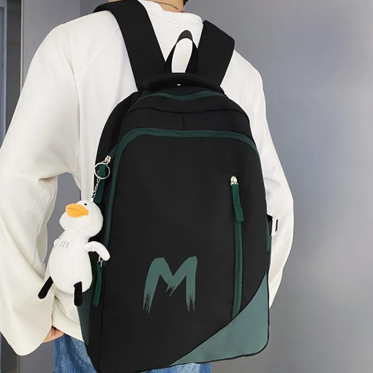 Yalu Nylon Backpack Regular Unisex Black/Purple/Green/Blue-4