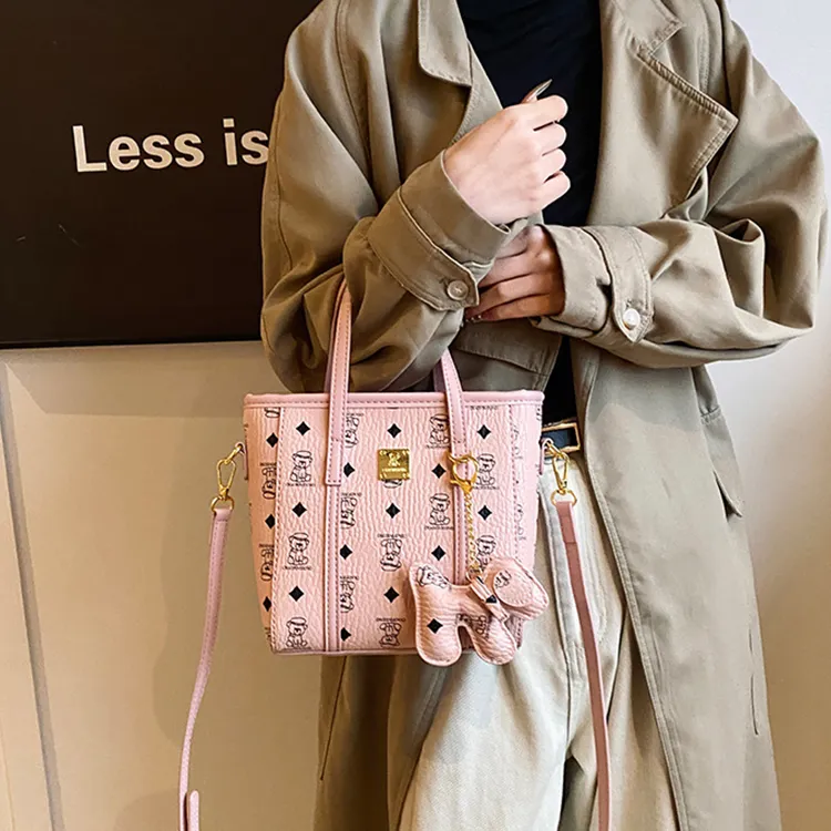 Yalu PU Tote Handbag Shoulder Bag Crossbody Bag Women's Brown/White/Pink/Black-15