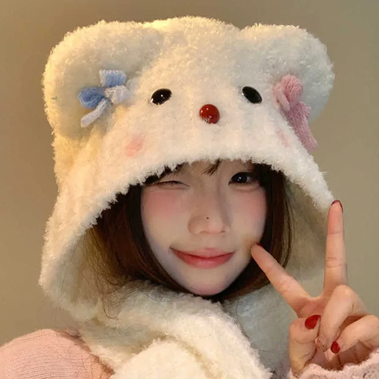 Yalu Polyester Hoods & Plush Hats Unisex Gift Box Set-1