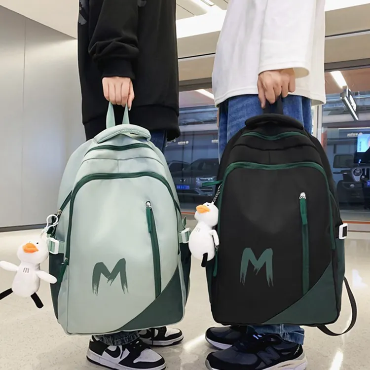 Yalu Nylon Backpack Regular Unisex Black/Purple/Green/Blue-3