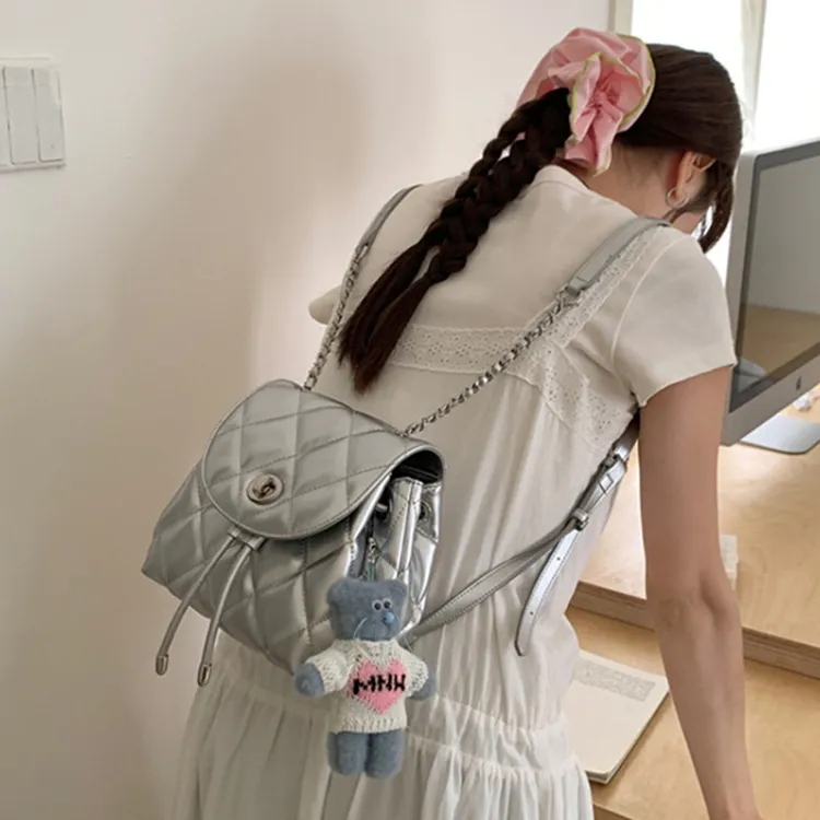 Yalu Polyester With PU Backpack Women's Multicolor-6