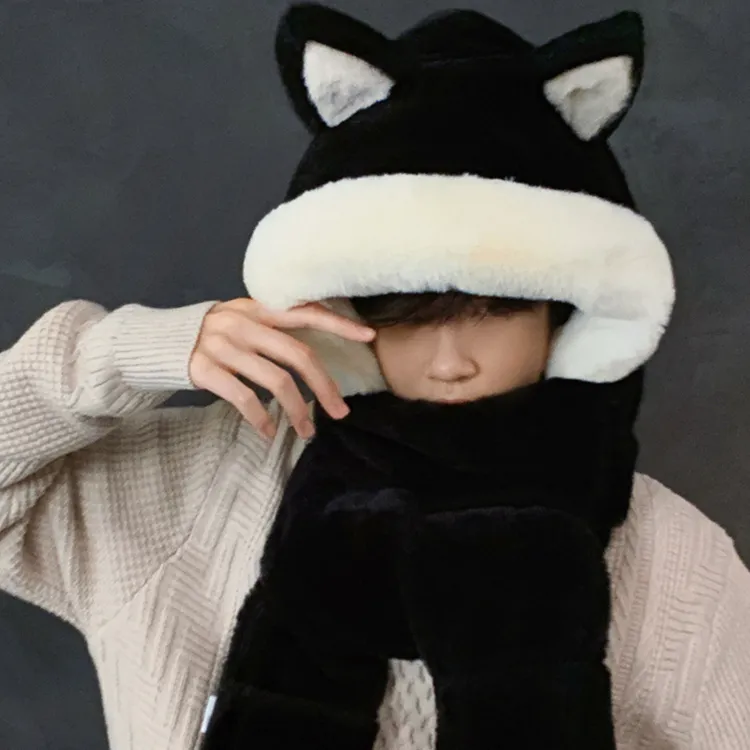 Yalu Polyester Hoods & Plush Hats Unisex Gift Box Set-1