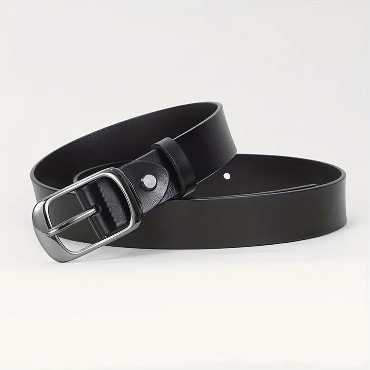 Yalu Cow Split Leather Belts Unisex Width 2.8CM-2