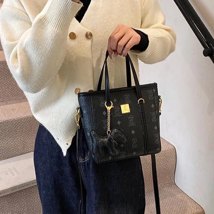 Yalu PU Tote Handbag Shoulder Bag Crossbody Bag Women's Brown/White/Pink/Black-21