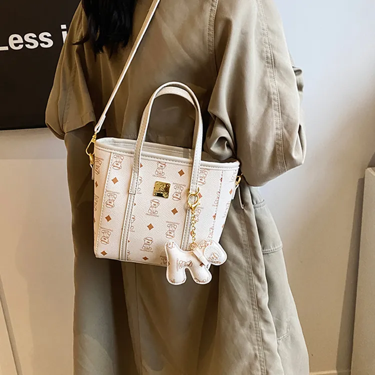 Yalu PU Tote Handbag Shoulder Bag Crossbody Bag Women's Brown/White/Pink/Black-12