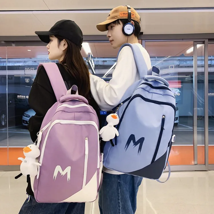 Yalu Nylon Backpack Regular Unisex Black/Purple/Green/Blue-7