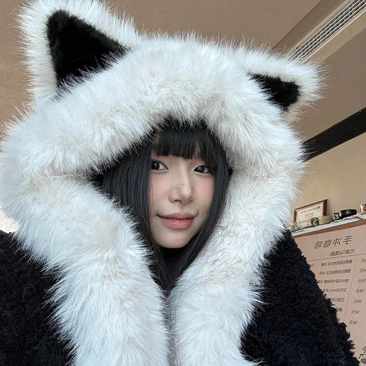 Yalu Polyester Hoods & Plush Hats Unisex Gift Box Set-1