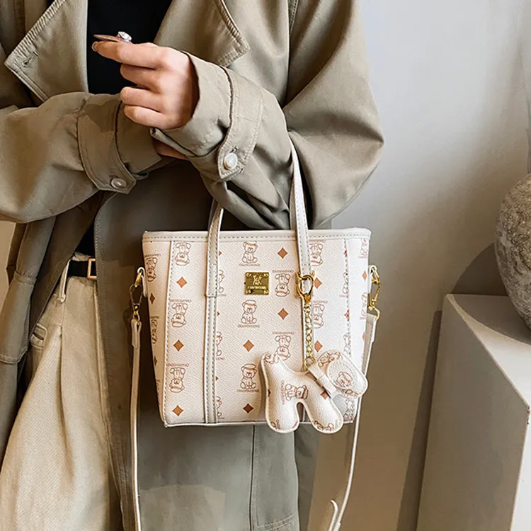Yalu PU Tote Handbag Shoulder Bag Crossbody Bag Women's Brown/White/Pink/Black-9