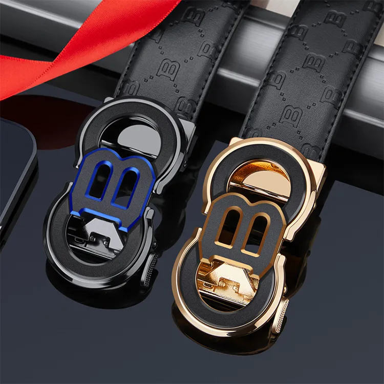 Yalu Cow Split Leather Belts Men's Width 3.5CM-6