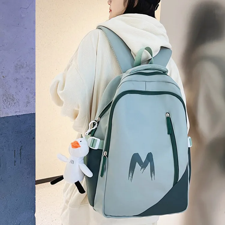 Yalu Nylon Backpack Regular Unisex Black/Purple/Green/Blue-9
