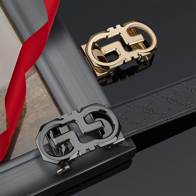 Yalu Cow Leather Belts Men's Width 3.5CM-3