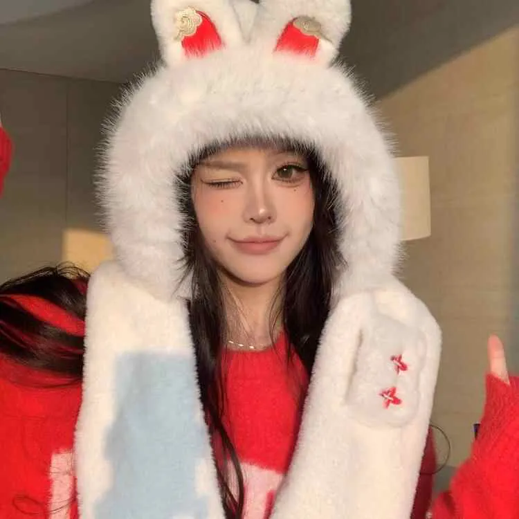 Yalu Polyester Hoods & Plush Hats Women's Gift Box Set-2