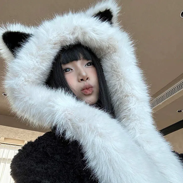 Yalu Polyester Hoods & Plush Hats Unisex Gift Box Set-2