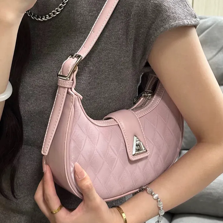 Yalu PU Portable Crossbody Bag, Shoulder Bag Regular Women's Ecru/Pink/Black-2