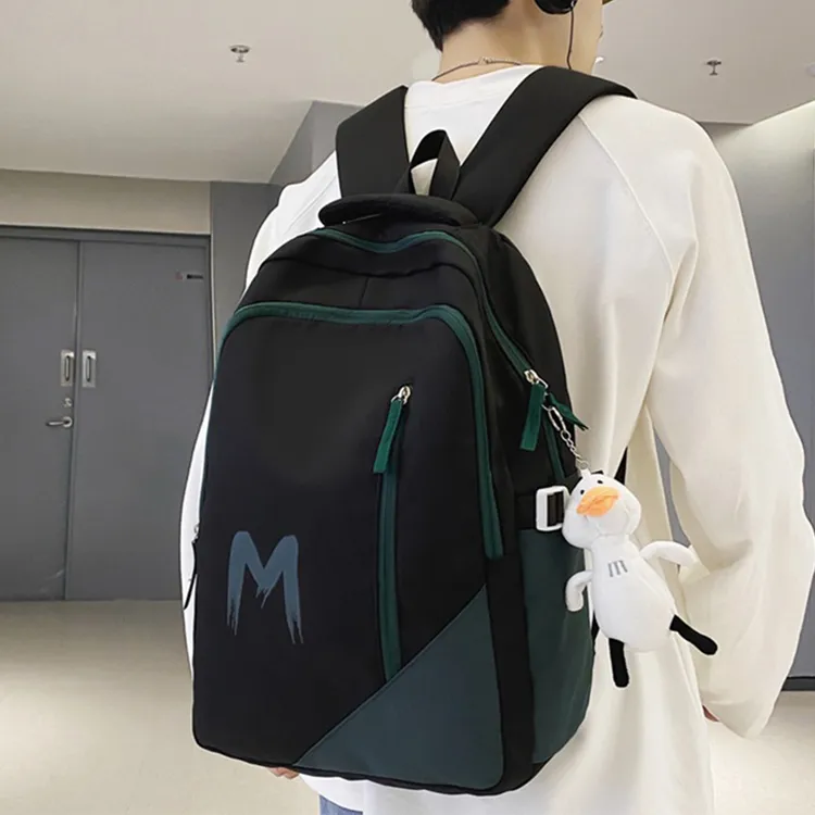 Yalu Nylon Backpack Regular Unisex Black/Purple/Green/Blue-1