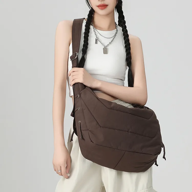 Yalu Oxford Portable Crossbody Bag, Shoulder Bag Regular Unisex Black/Coffee/Apricot-10