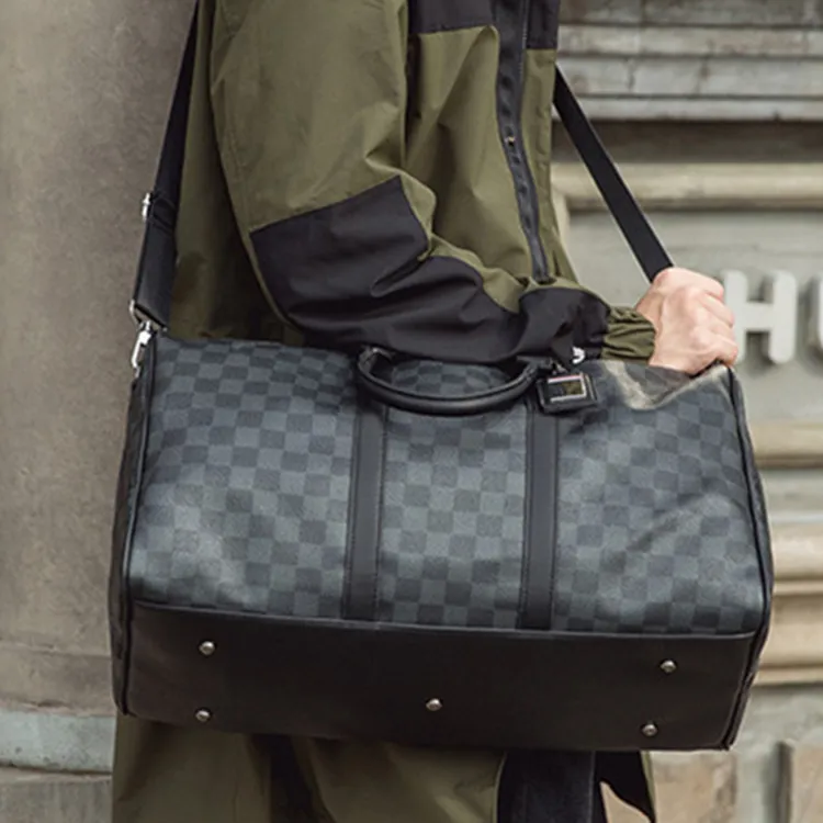 Yalu PVC Travel Bag Men's Black-1
