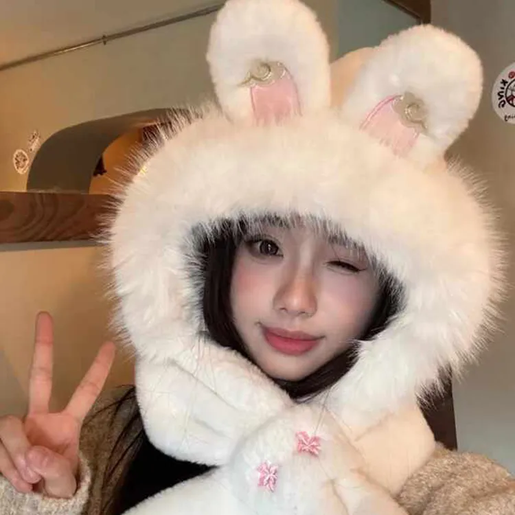 Yalu Polyester Hoods & Plush Hats Women's Gift Box Set-8