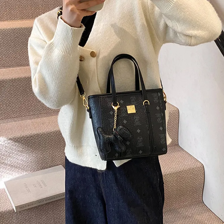 Yalu PU Tote Handbag Shoulder Bag Crossbody Bag Women's Brown/White/Pink/Black-25