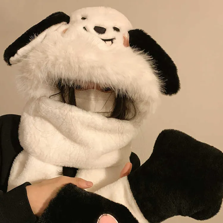Yalu Polyester Hoods & Plush Hats Unisex Gift Box Set-2