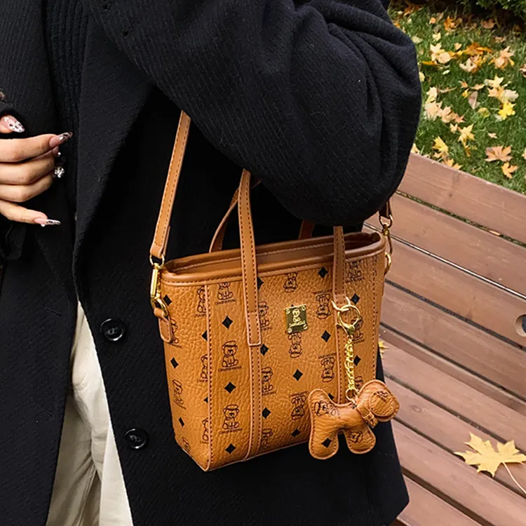 Yalu PU Tote Handbag Shoulder Bag Crossbody Bag Women's Brown/White/Pink/Black-5
