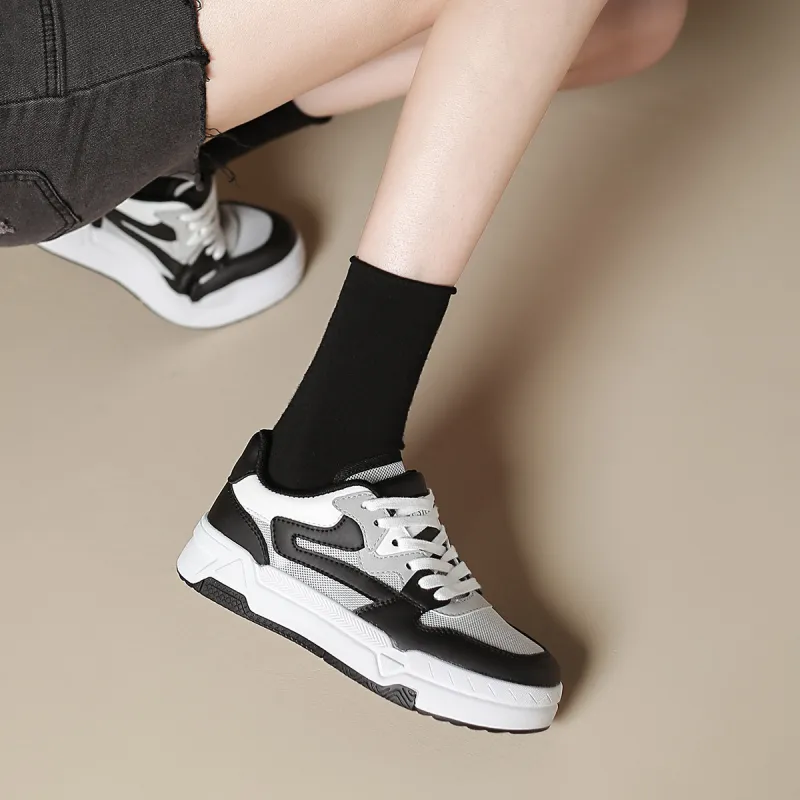 WESTLINK Lightweight And Breathable Low Top Skateboard Shoes Women's Black/White-5
