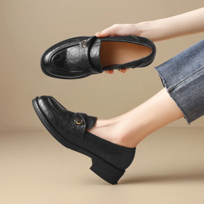 WESTLINK Loafers 4cm Women's Black-5