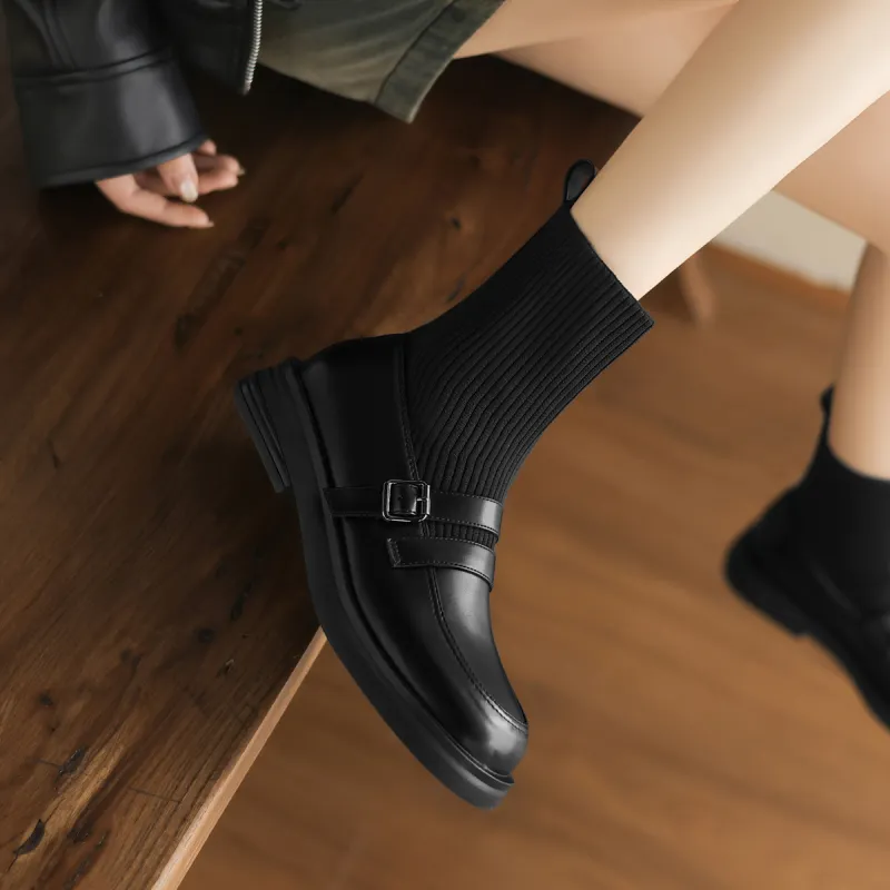 WESTLINK Ankle Boots 3.4cm Women's Black-3