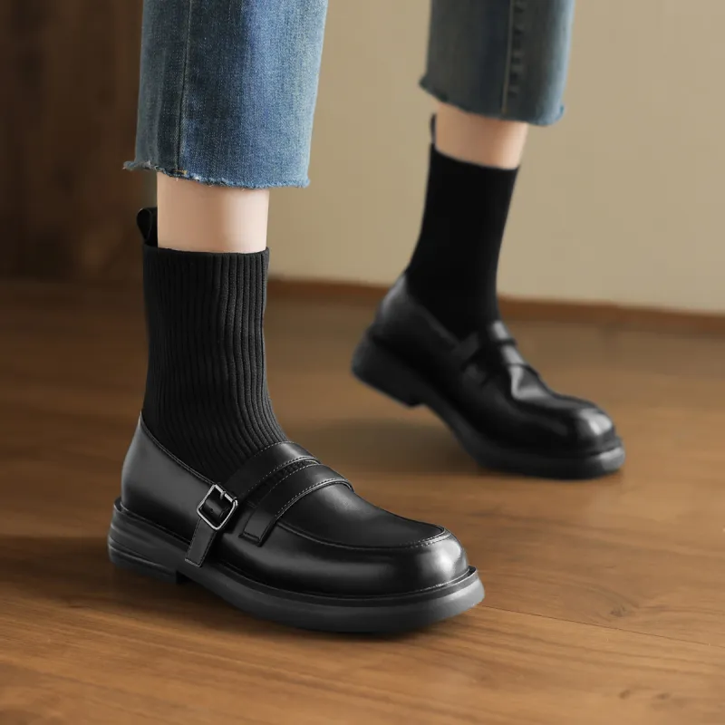 WESTLINK Ankle Boots 3.4cm Women's Black-1