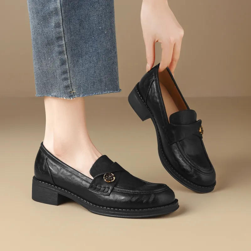 WESTLINK Loafers 4cm Women's Black-4