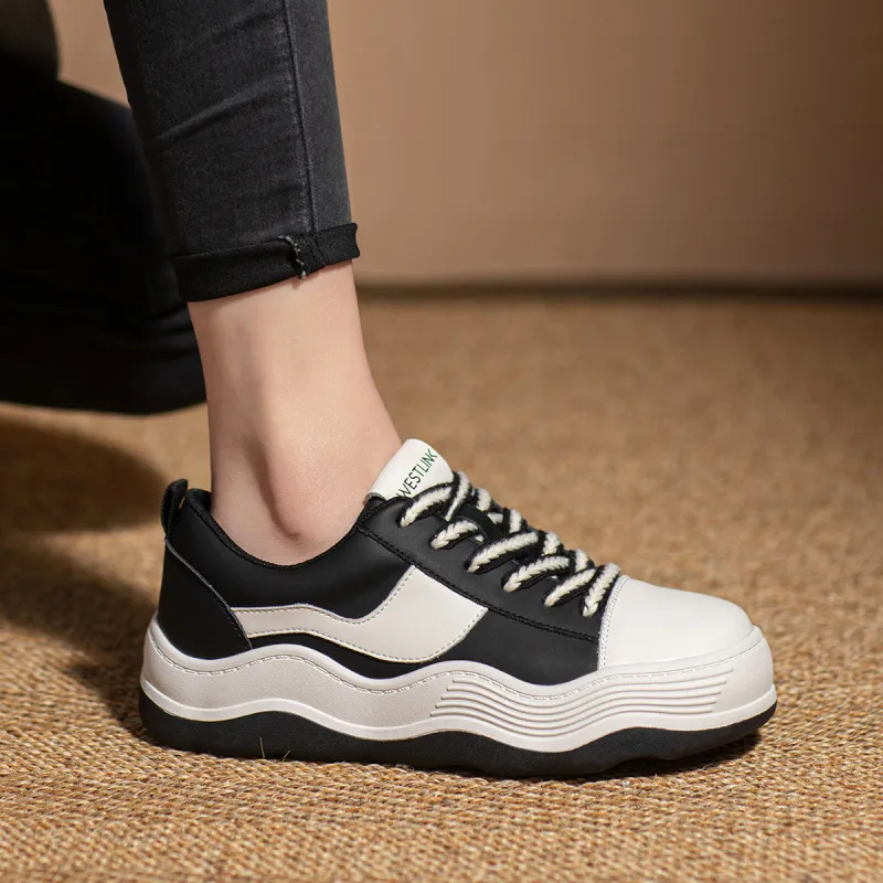 WESTLINK Breathable Height Increase Low Top Skateboard Shoes Women's-4