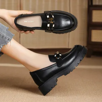 WESTLINK Loafers Chunky Heel Women's Black