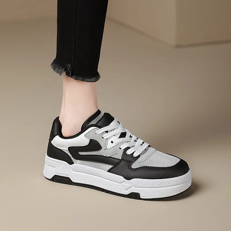 WESTLINK Lightweight And Breathable Low Top Skateboard Shoes Women's Black/White-2
