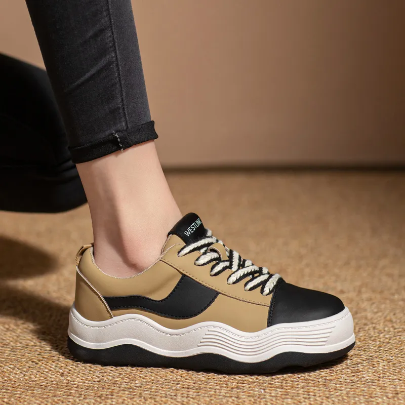 WESTLINK Breathable Height Increase Low Top Skateboard Shoes Women's-11