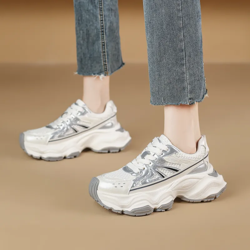 WESTLINK Breathable Lightweight Height Increasing Low Top Chunky Sneakers Women's-7