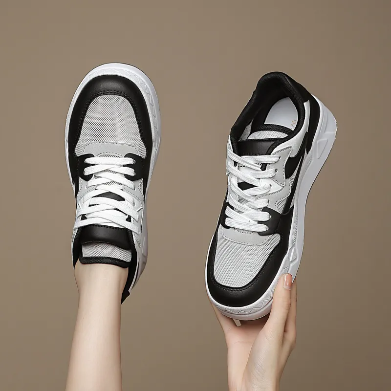 WESTLINK Lightweight And Breathable Low Top Skateboard Shoes Women's Black/White-4
