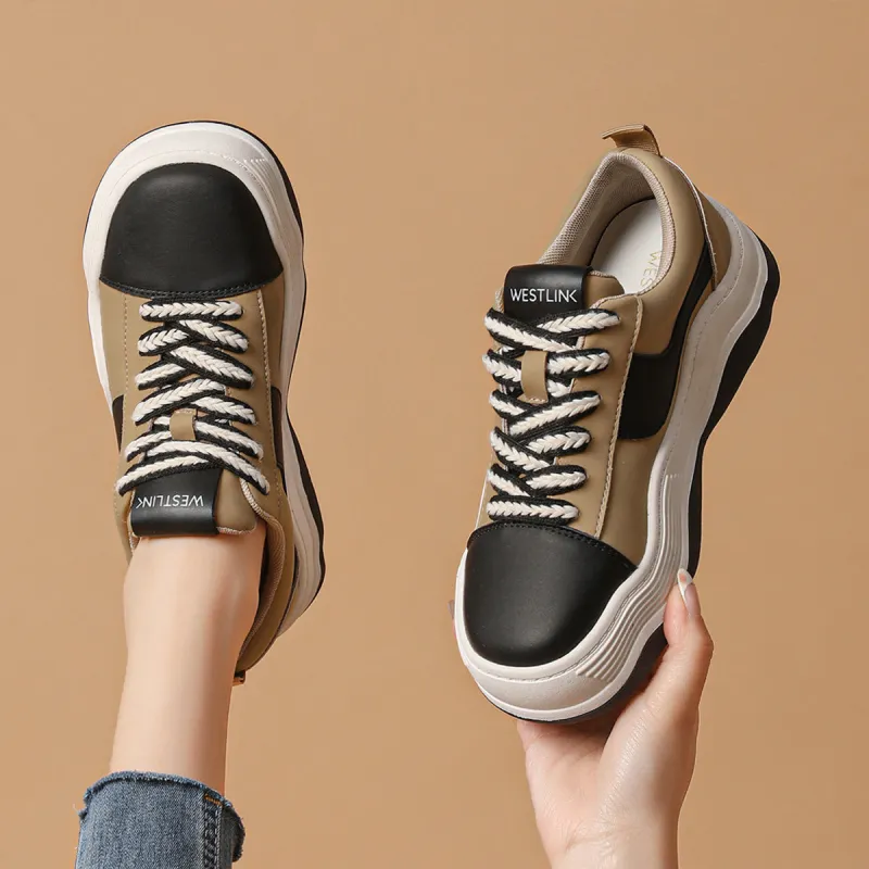 WESTLINK Breathable Height Increase Low Top Skateboard Shoes Women's-7