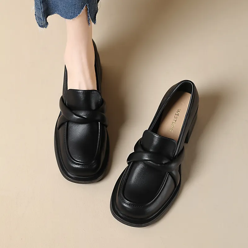WESTLINK Loafers 6.0CM Women's Black-4