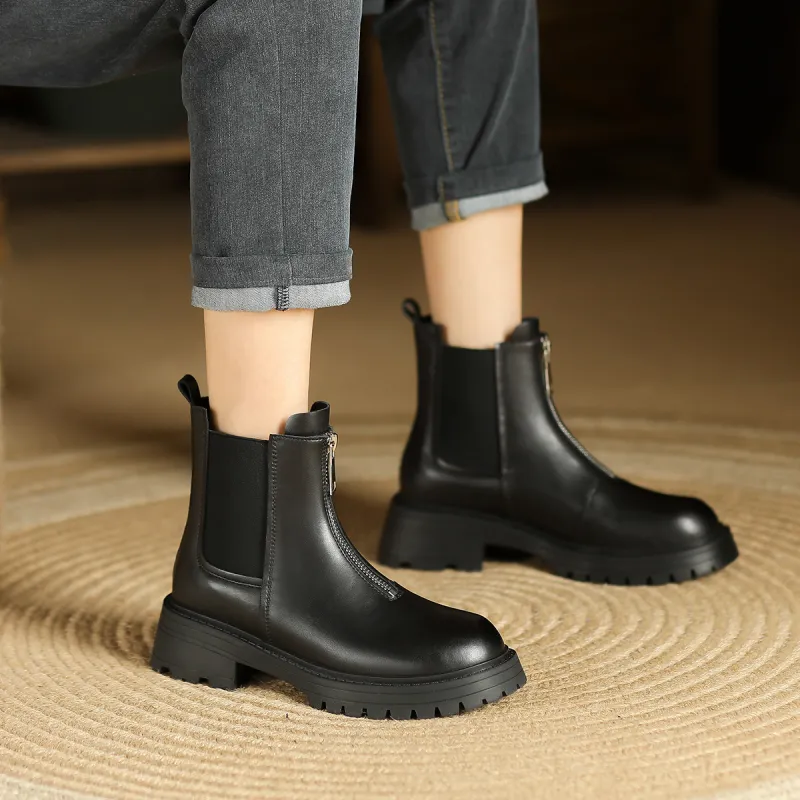 WESTLINK Short Chelsea Boots 5.0cm Women's Black-3