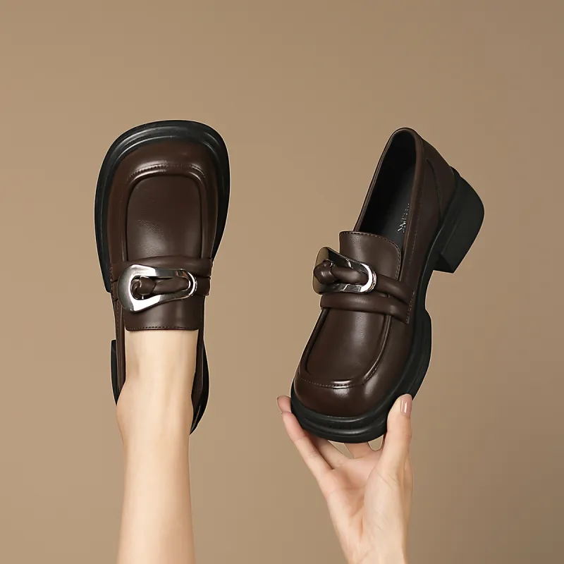 WESTLINK Loafers 4.0cm Women's Brown-3