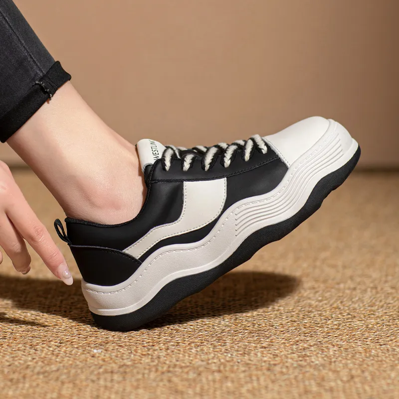 WESTLINK Breathable Height Increase Low Top Skateboard Shoes Women's-5