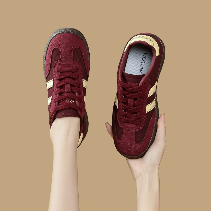 WESTLINK Lightweight Breathable Height Increasing Low Top Skateboard Shoes Women's-1