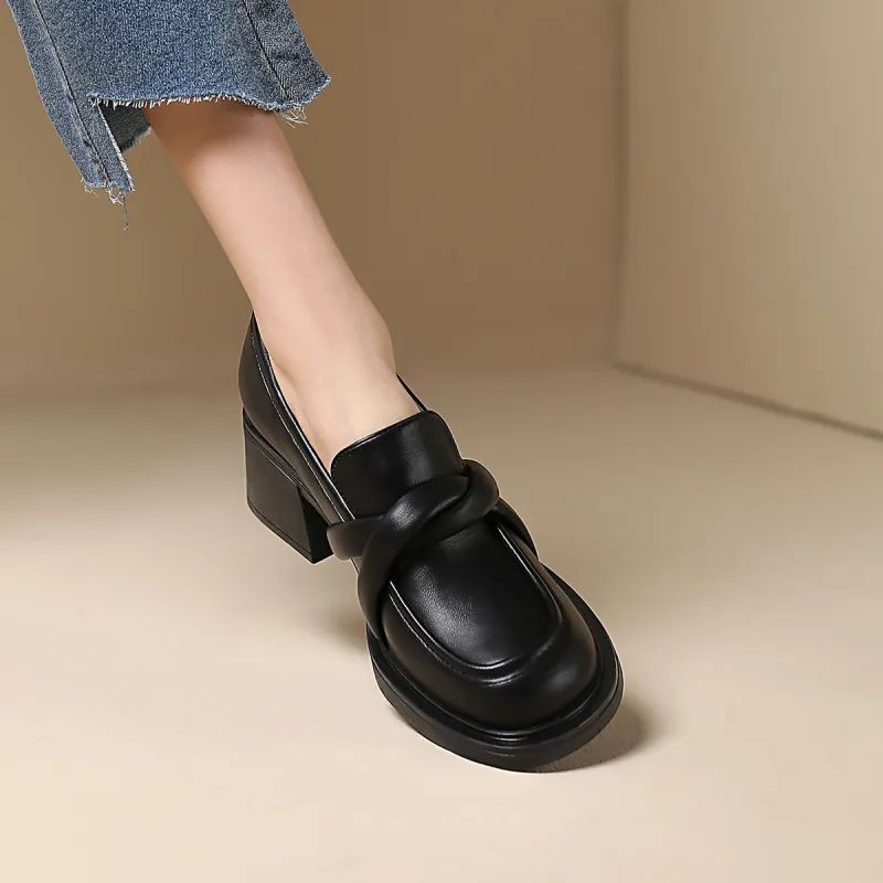 WESTLINK Loafers 6.0CM Women's Black-1