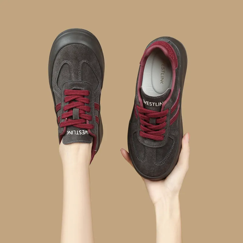 WESTLINK Low Top Skateboard Shoes Women's Ancora Red-4