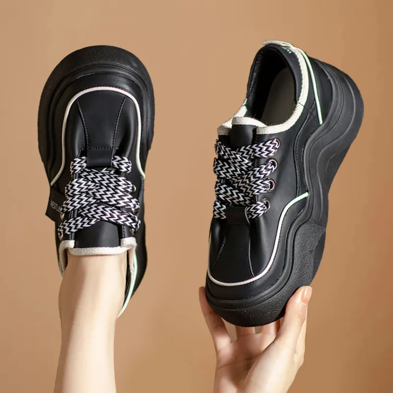WESTLINK Height Increasing Slip Resistant Low Top Skateboard Shoes Women's-1
