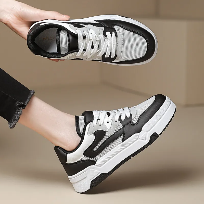 WESTLINK Lightweight And Breathable Low Top Skateboard Shoes Women's Black/White-1