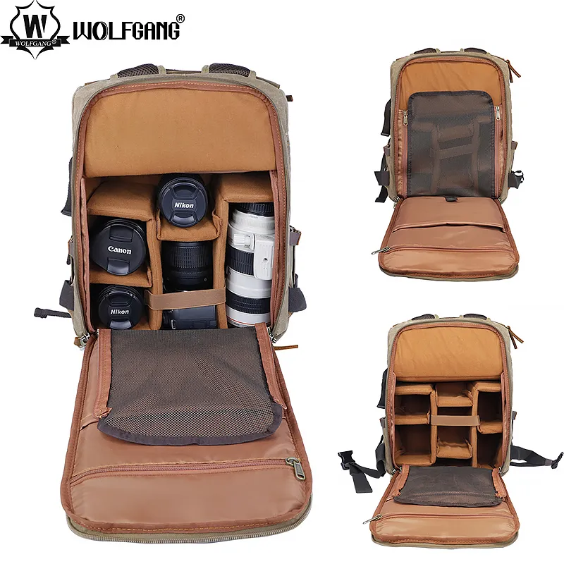 WOLFGANG Photography Double Shoulder Camera Bag SJB019 Large Capacity Self Assembled Toys Partition-2